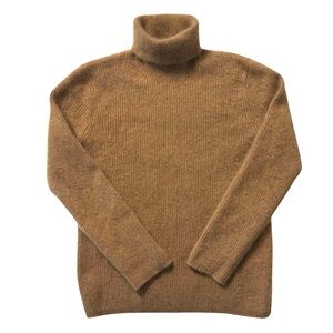 Orvis Girl’s Cashmere Tan Turtleneck Sweater - Large